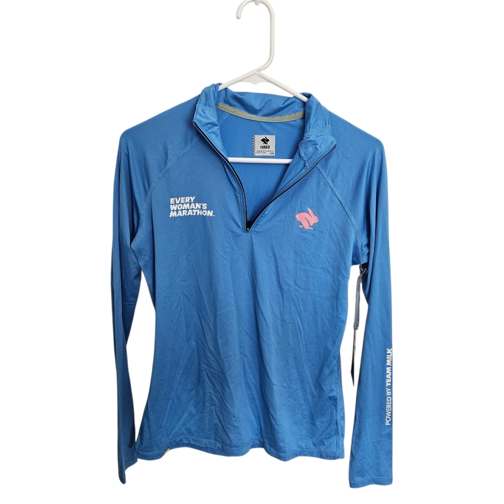 Rabbit‎ EZ Zip 1/4 Zip Running Pullover Women’s Small Blue New Tags Every Womens